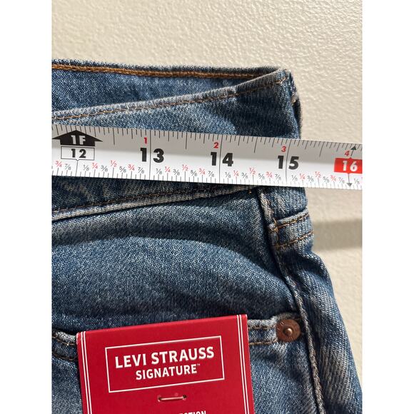 Levi Strauss Denim Maxi Skirt Women's Distressed Slit Mid Rise Comfort Stretch - Picture 5 of 10